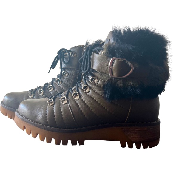 RUDSAK Olive Green with Black Fur Boot - Picture 2 of 6